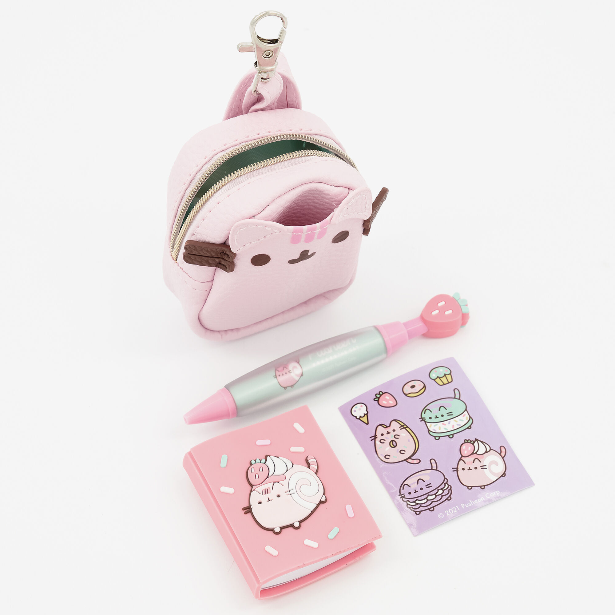 Pusheen® Stationery Mini Backpack Keyring – Pink,