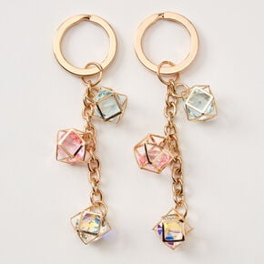 Geometric Crystal Best Friends Keychains - 2 Pack,