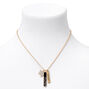 Gold-tone Zodiac Symbol Pendant Charm Necklace - Scorpio,