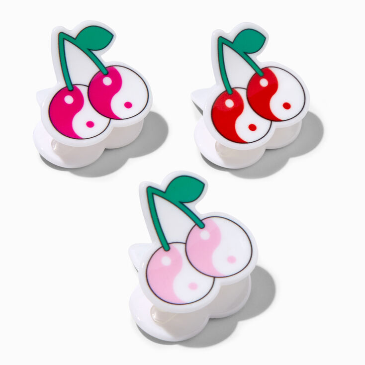 Cherry Yin Yang Small Hair Claw Set - 3 Pack,