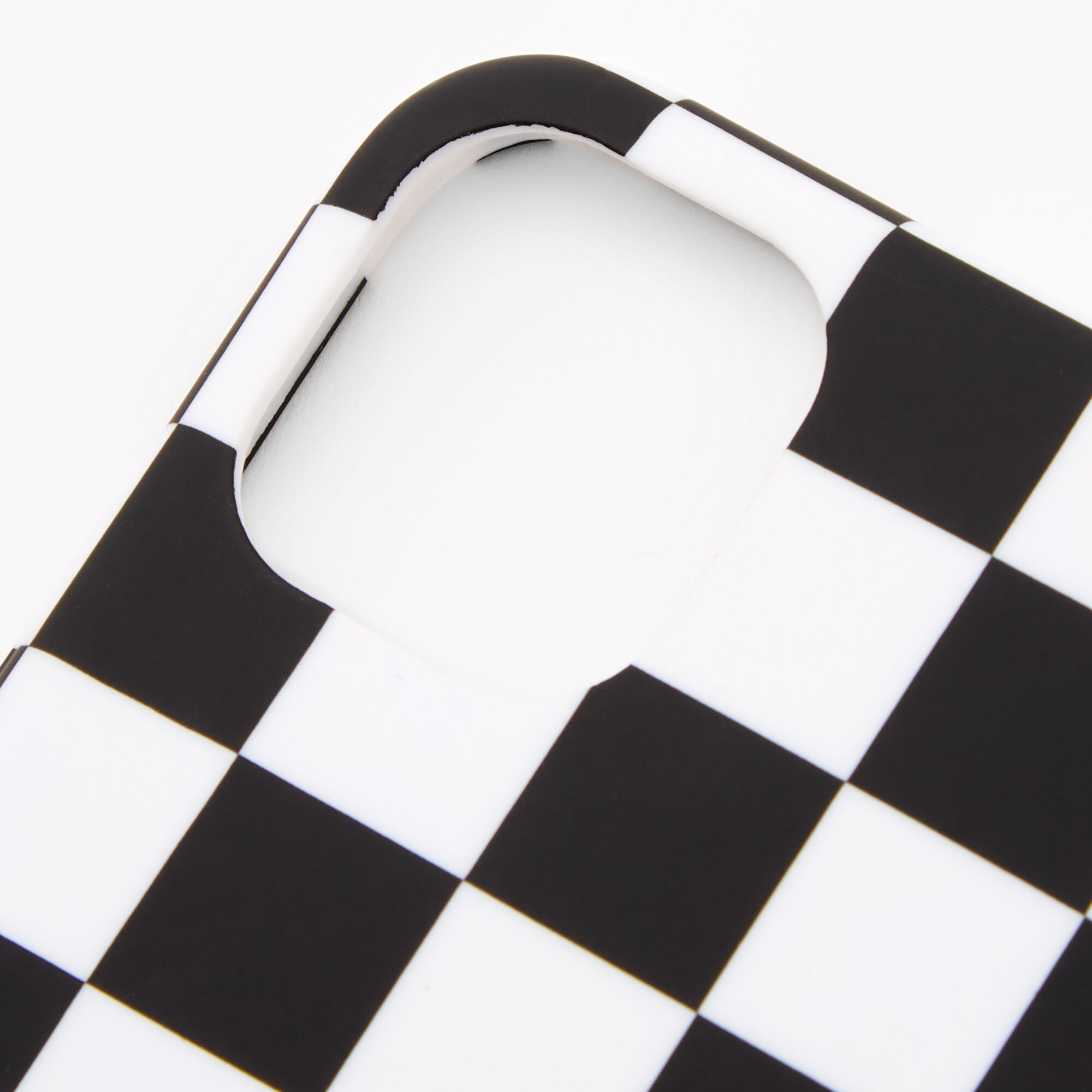 Coque de portable à carreaux noirs et blancs - Compatible avec iPhone 11,