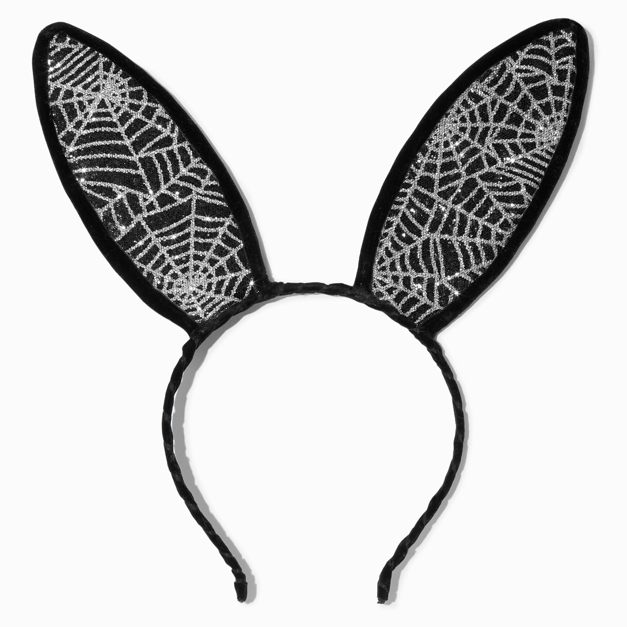 View Claires Spider Web Bunny Ears Headband information