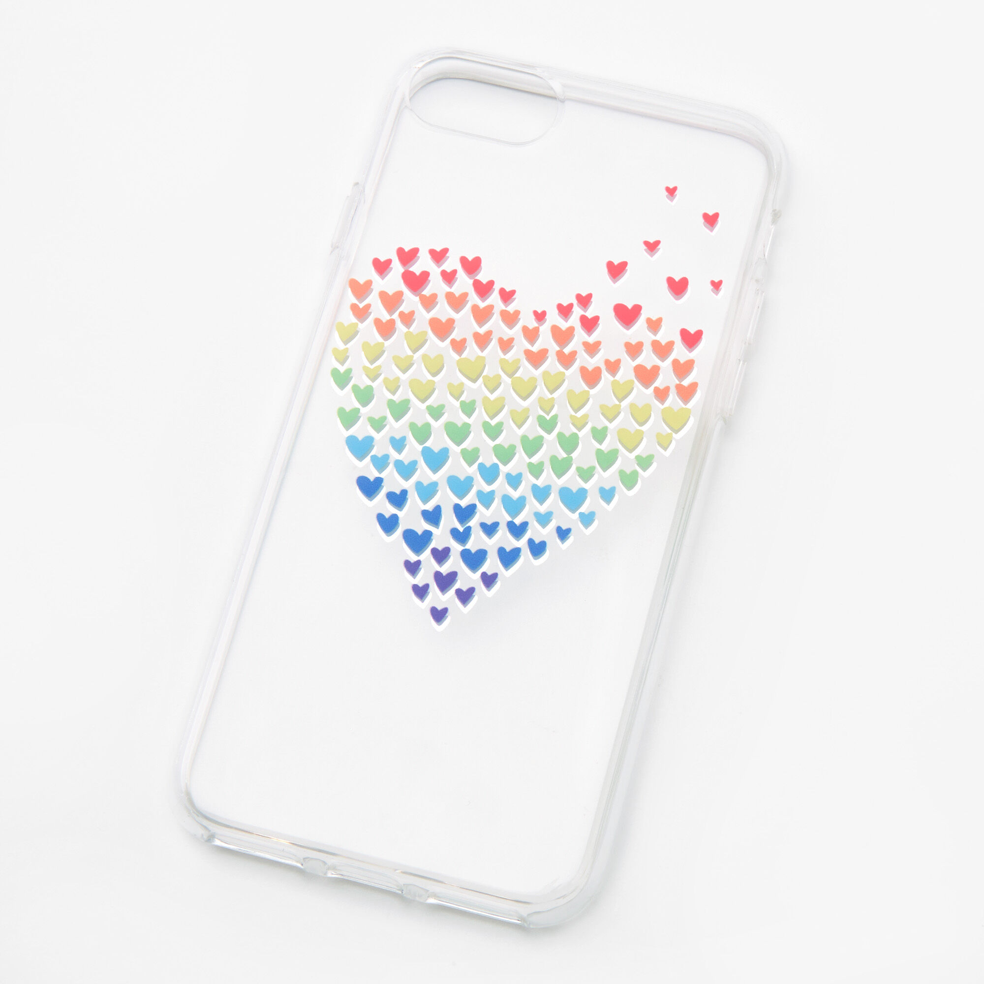 Rainbow Hearts Clear Phone Case - Fits iPhone® 6/7/8/SE,