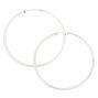 Silver-tone 40mm Clip-On Hoop Earrings,