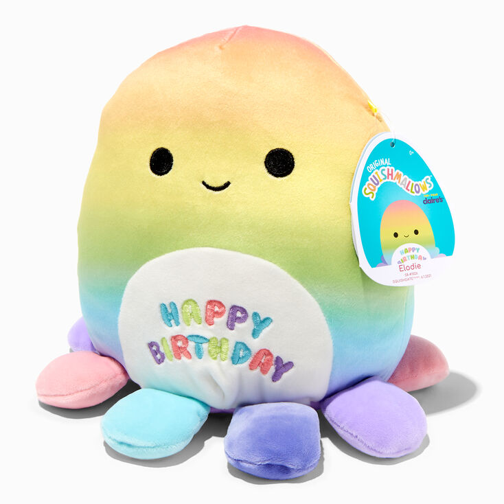 Squishmallows&trade; Claire&#39;s Exclusive 8&quot; Birthday Octopus Plush Toy,