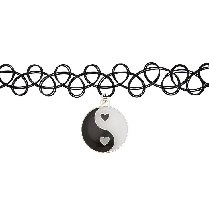 Mood Yin Yang Tattoo Choker Necklace,