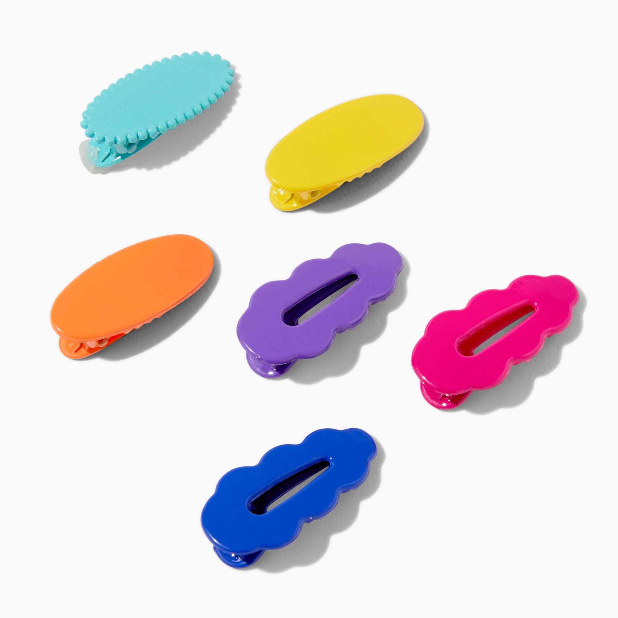 Claire's Club Rainbow Shape Hair Clips - 6 Pack,
