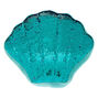 Oreiller coquillage sir&egrave;ne avec sequins r&eacute;versibles turquoise,