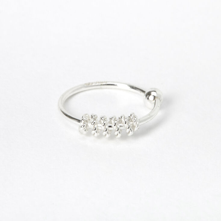 Silver 22G Coiled Cartilage Earring,