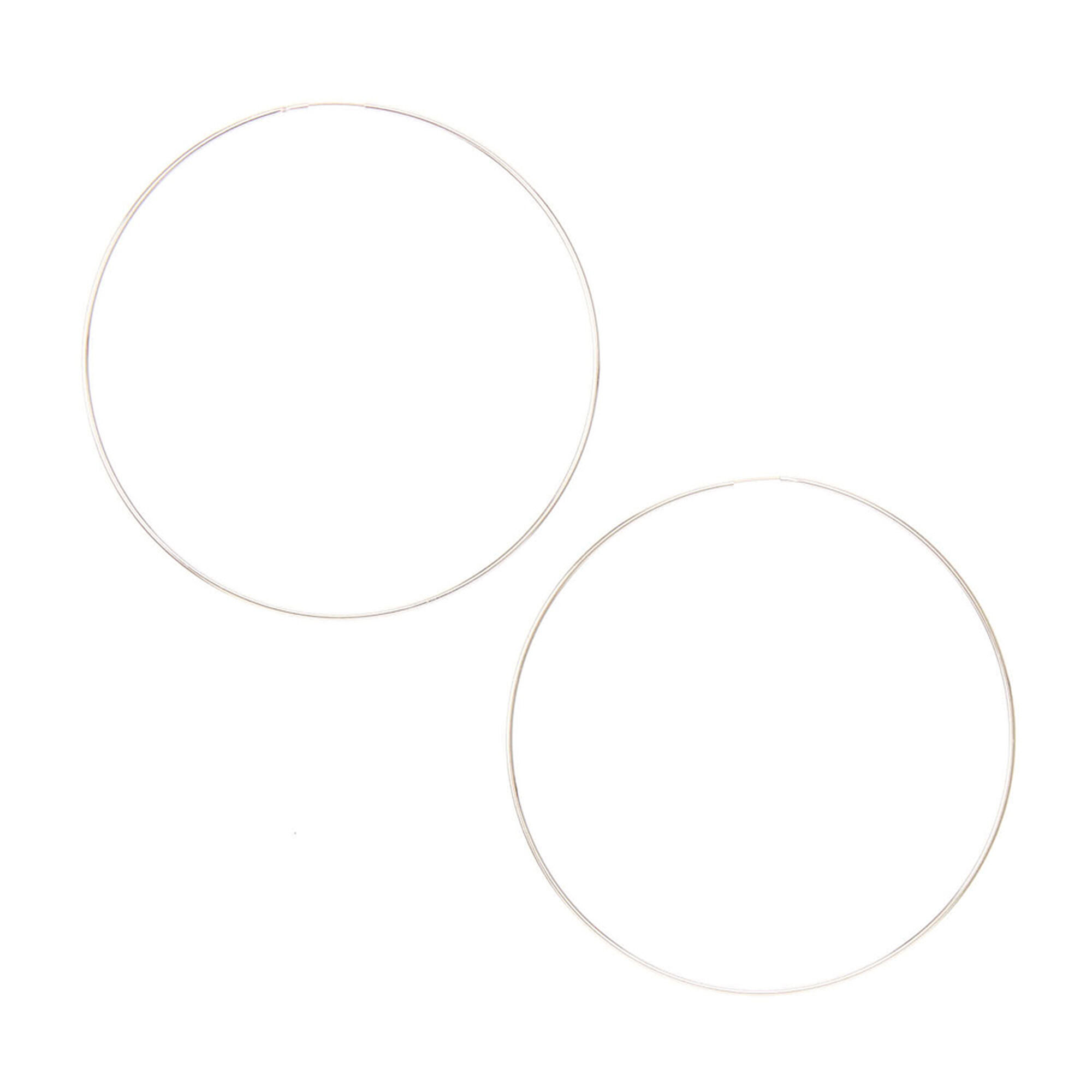Silver-tone Large 65MM Hoop Earrings,