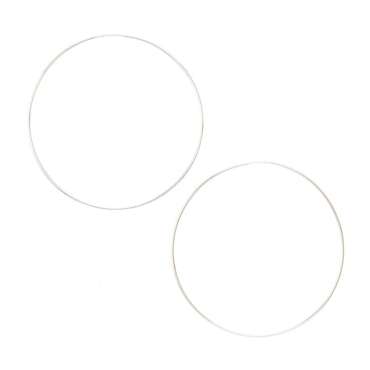Silver-tone Large 65MM Hoop Earrings,