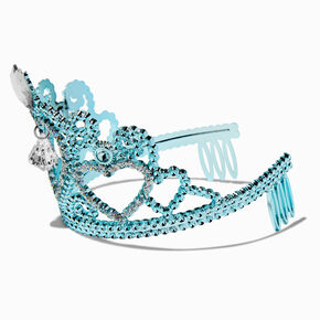 Claire&#39;s Club Turquoise Princess Heart Charm Tiara,