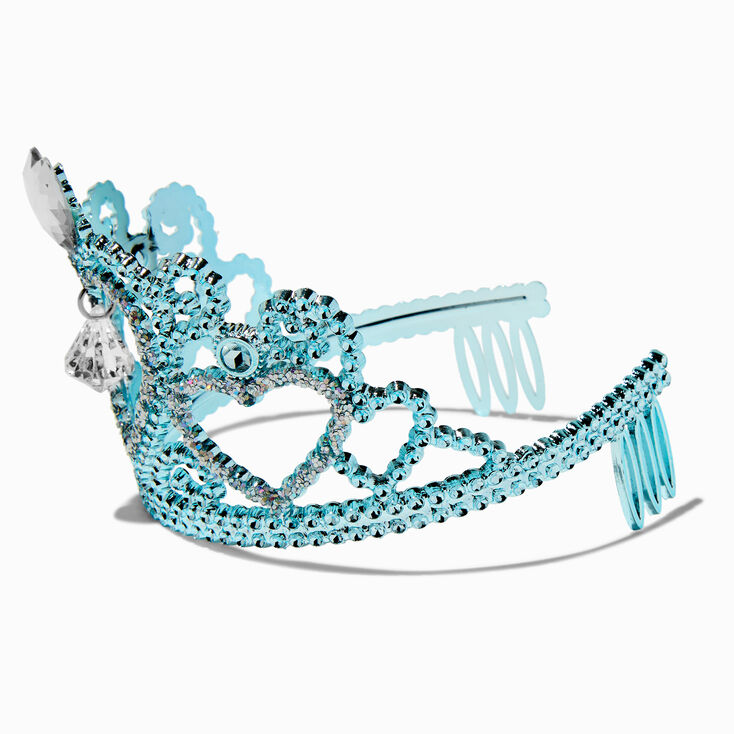 Claire&#39;s Club Princess Heart Charm Tiara - Turquoise,