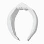 Claire&#39;s Club White Eyelet Knotted Bow Headband,