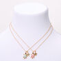 Gold Best Friends Starfish Turtle Pendant Necklaces - 2 Pack,