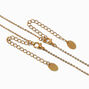 Pav&eacute; Lock &amp; Key Gold-tone Pendant Necklaces - 2 Pack,