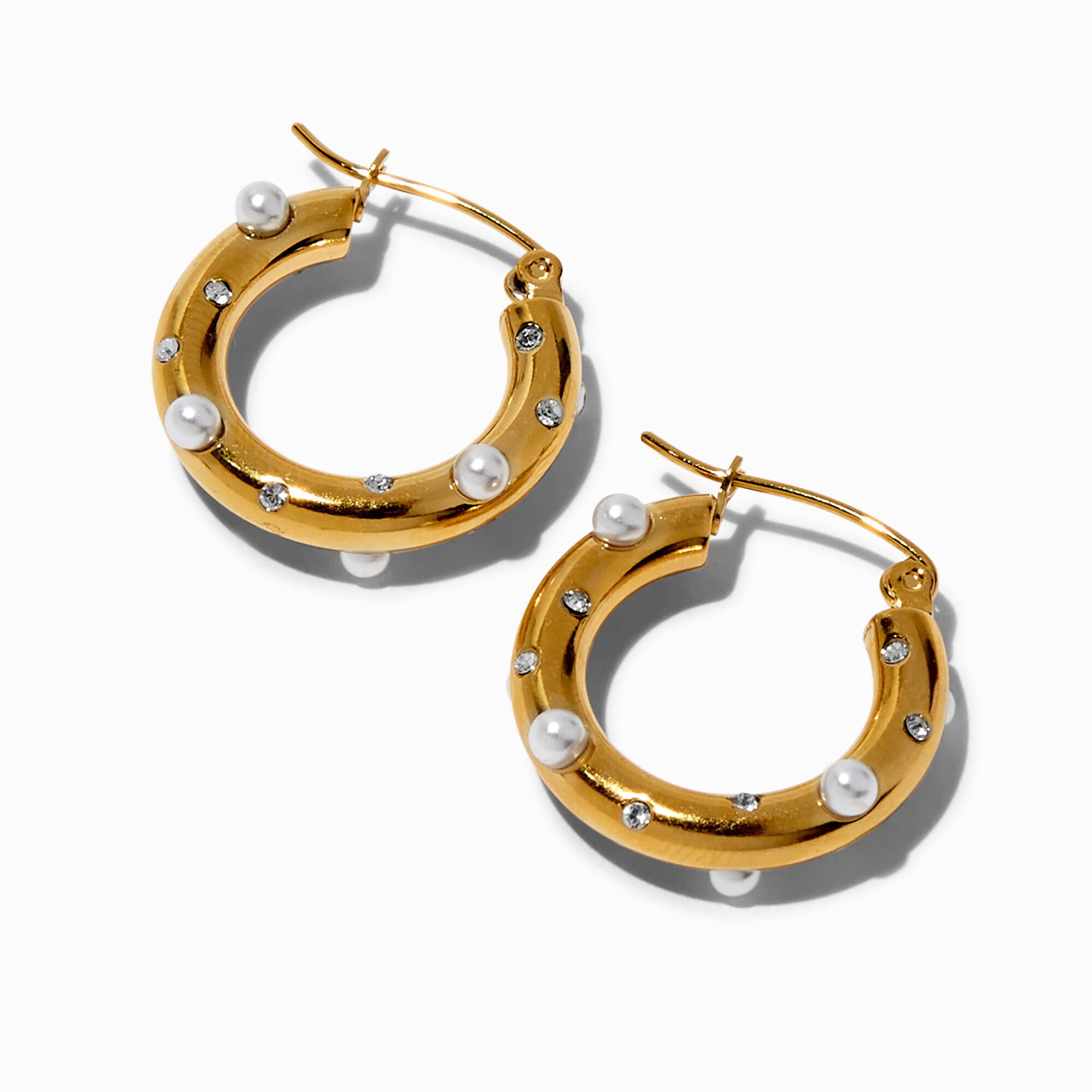 Studded hoops earrings shop
