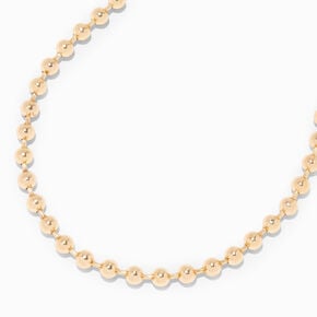 Gold-tone Shot Beaded Necklace ,