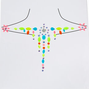 Neon Brights Gemstone Body Stickers,