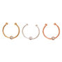 Faux Crystal Mixed Metal Nose Rings,