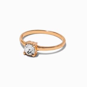 Bagues superposables perle d&#39;imitation et zircon cubique couleur dor&eacute;e - Lot de 4,