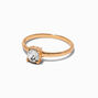 Bagues superposables perle d&#39;imitation et zircon cubique couleur dor&eacute;e - Lot de 4,