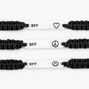 Silver Best Friends Icons Adjustable Cord Bracelets - 3 Pack,