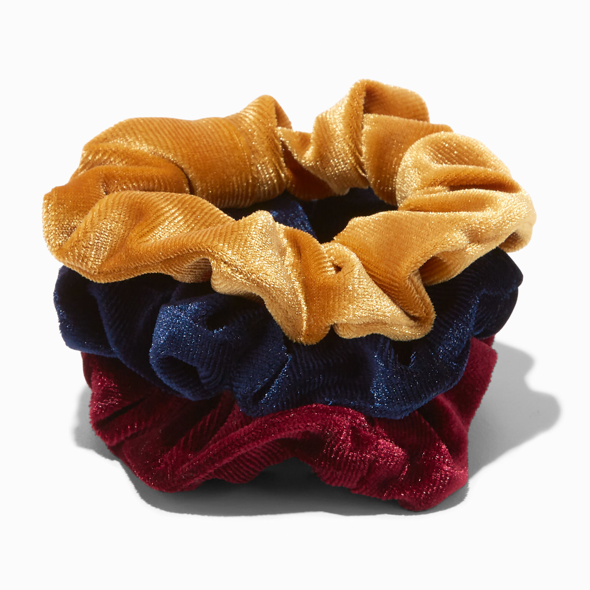 Claire's Club Small Jewel Tone Hair Scrunchies - 3 Pack,