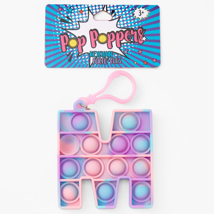 Pop Poppers Initial Fidget Toy Keychain - M,