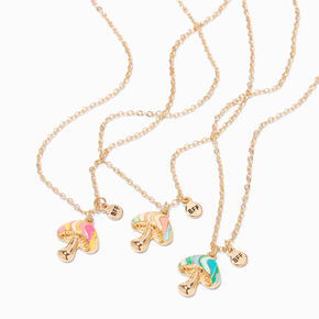 Best Friends Groovy Mushroom Pendant Necklaces - 3 Pack,