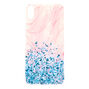 Coque de portable couleur marbr&eacute; et paillettes confettis - Compatible avec iPhone XS Max,