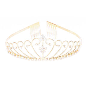 Gold Rhinestone Daisy Tiara,