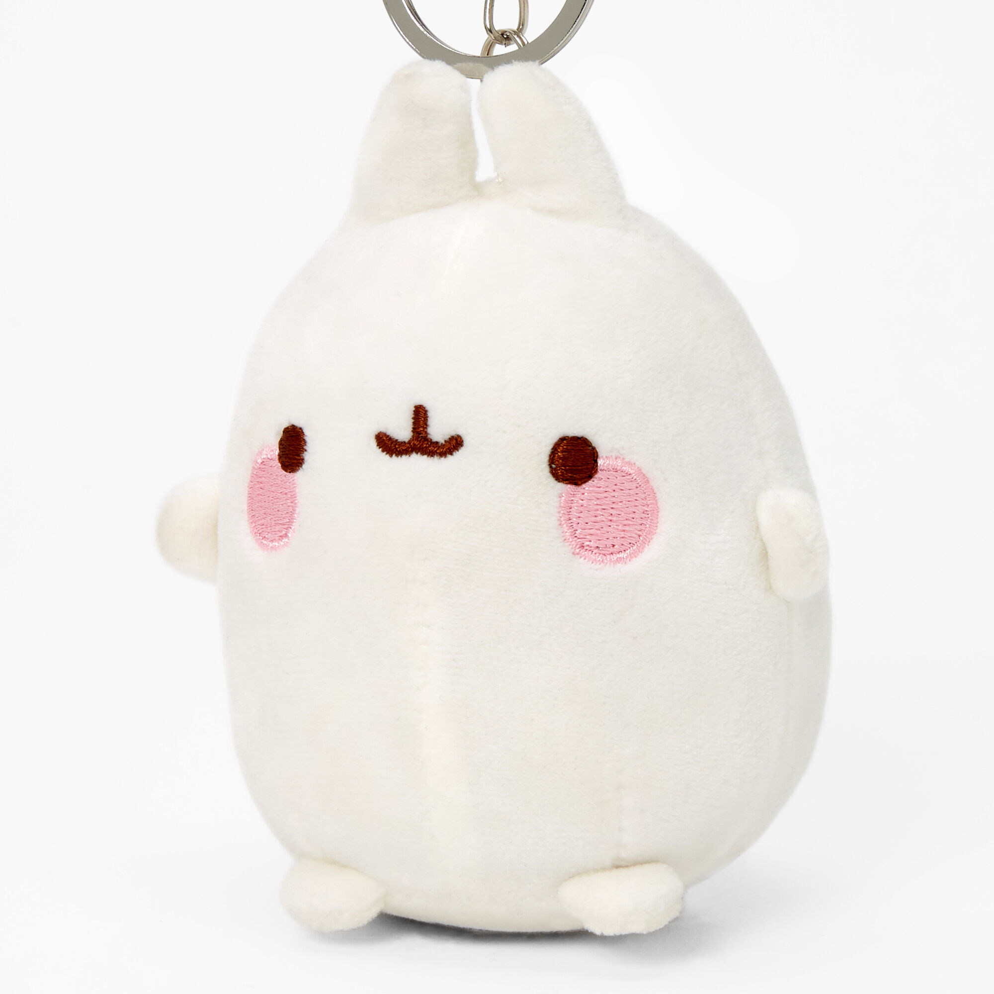 Molang™ Bunny Keychain Clip - White,