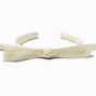 Ivory Skinny Ribbon Bow Headband ,