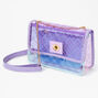 Pastel Colorblock See Through Crossbody Bag - Lilac,