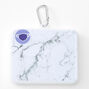 Marble Face Mask Case - White,