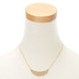 Gold Filigree Half Moon Pendant Necklace,