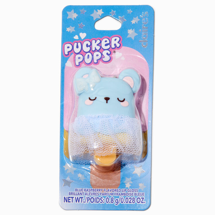 Pucker Pops&reg; Blue Bear Tutu Lip Gloss - Blue Raspberry,