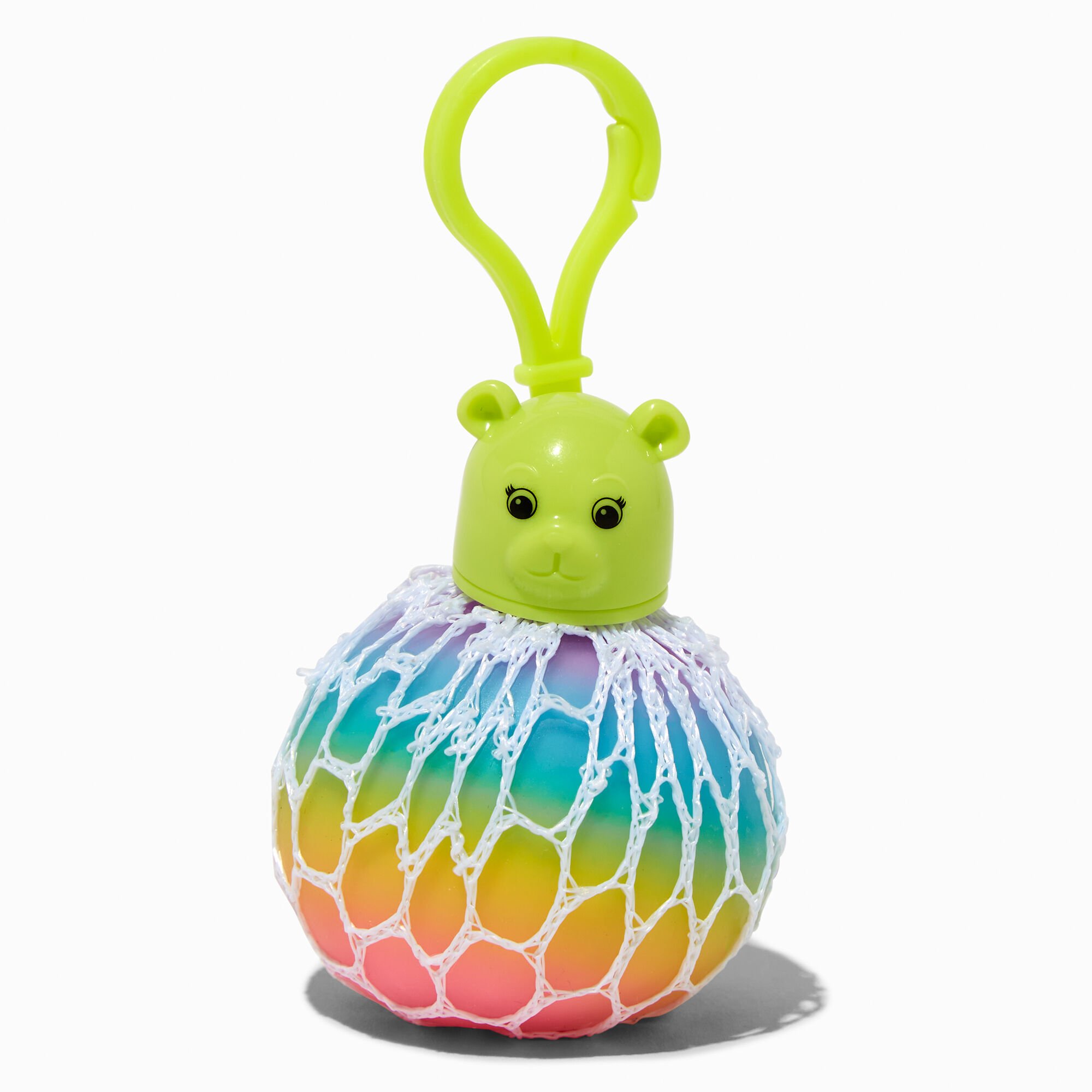 Claire's Exclusive Squishy Mesh Bear Keychain Fidget Toy - Styles Vary,