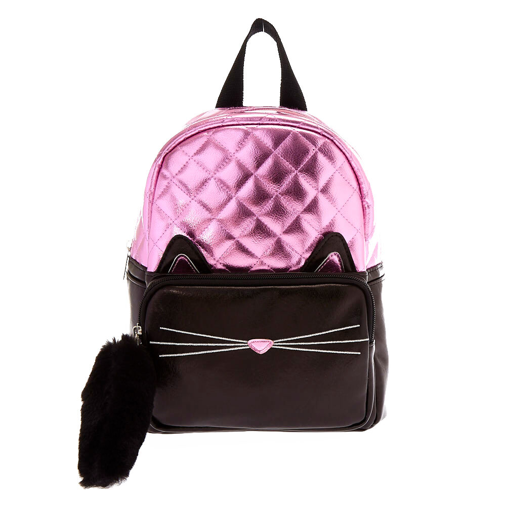 black cat mini backpack