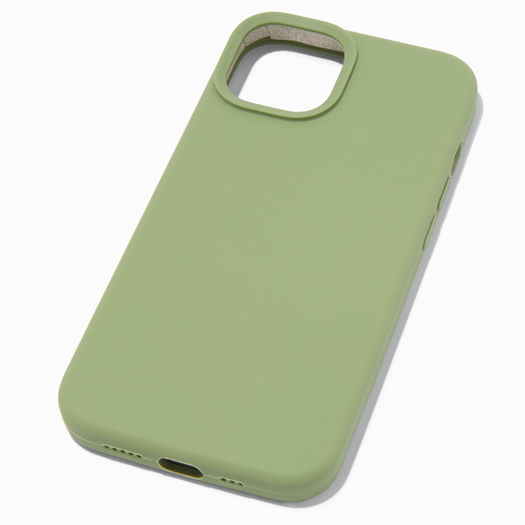 Solid Sage Green Silicone Phone Case - Fits iPhone® 13/14/15 Pro,