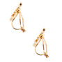 Gold Pastel Unicorn Clip On Stud Earrings,