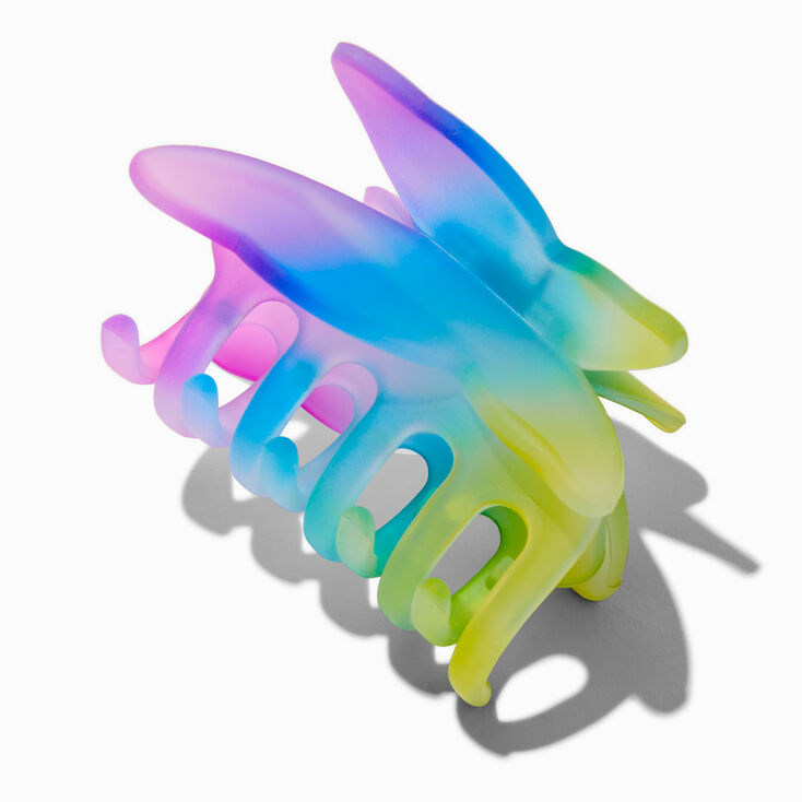 Rainbow Butterfly Frosted Hair Claw,
