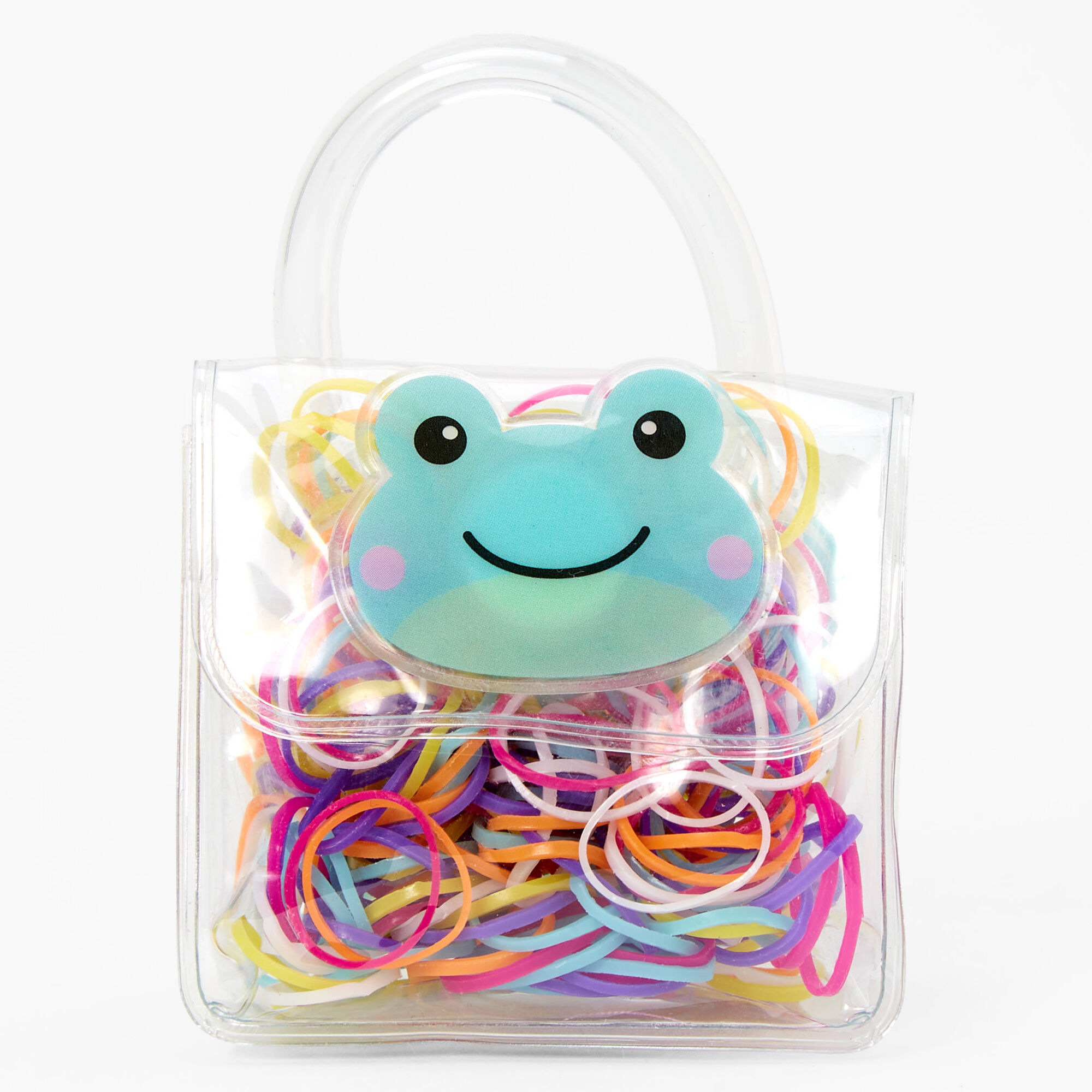 Claire's Sac grenouille avec mini élastiques arc-en-ciel Claire's Club