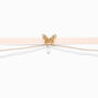 Claire&#39;s Club Butterfly Pearl Multi-Strand  Choker Necklace,