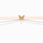 Claire&#39;s Club Butterfly Pearl Multi-Strand  Choker Necklace,