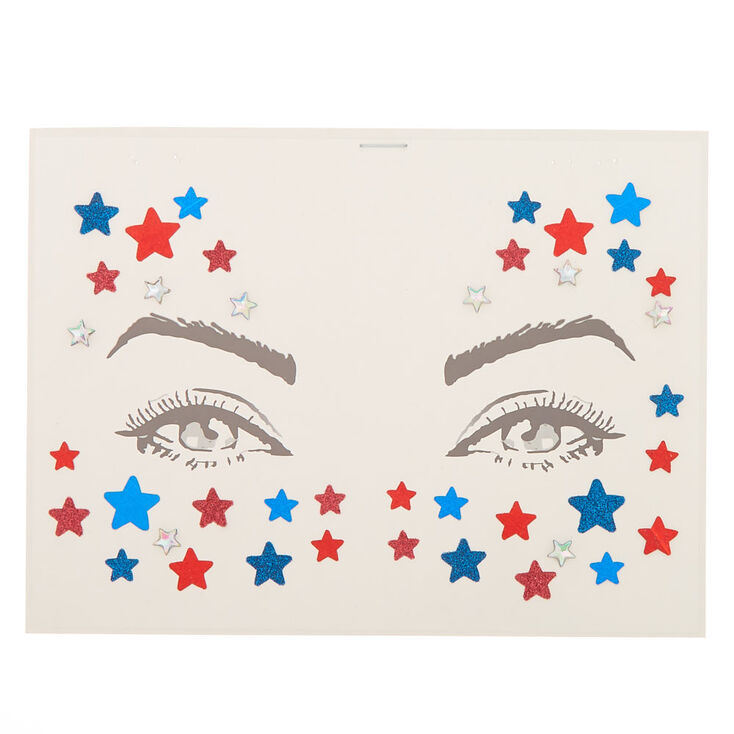 Patriotic Star Face Stickers,