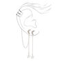 Silver Embellished Star Linear Ear Cuff Drop &amp; Stud Earrings - 3 Pack,
