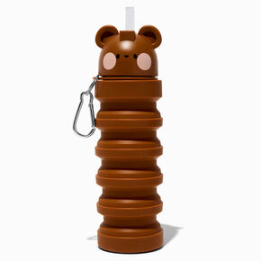 Collapsible Brown Bear Water Bottle,