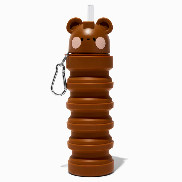 Collapsible Brown Bear Water Bottle,